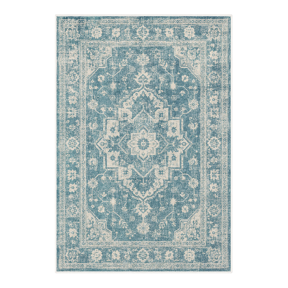 Elowen Teal Blue & Grey Rug
