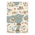 HarborTown Dusty Blush Slate Blue Rug