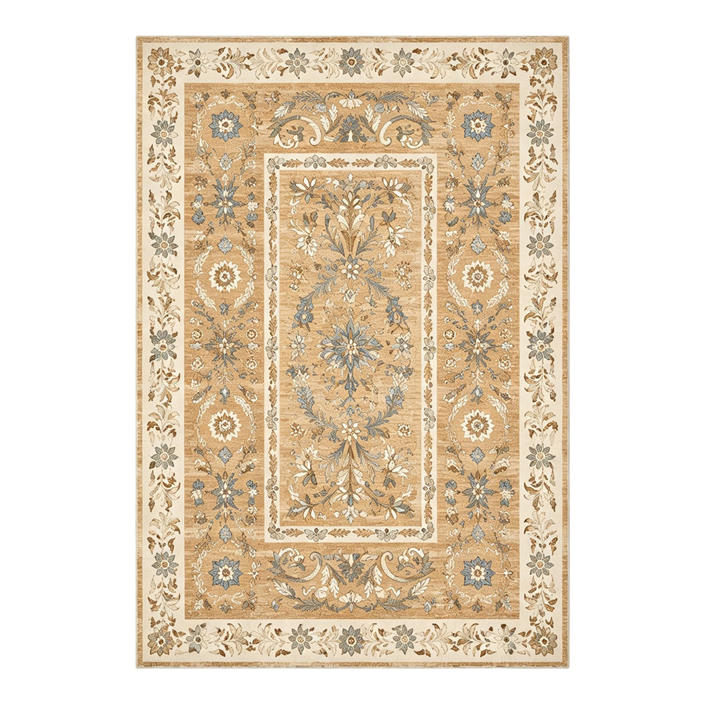 Marigold Warm Camel Soft Blue Rug
