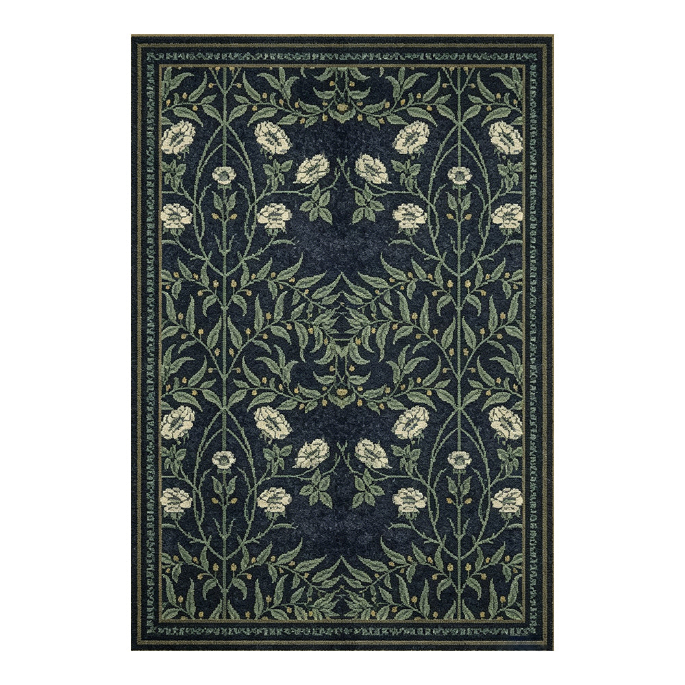 Morrigan Navy Blue Green Cream Rug