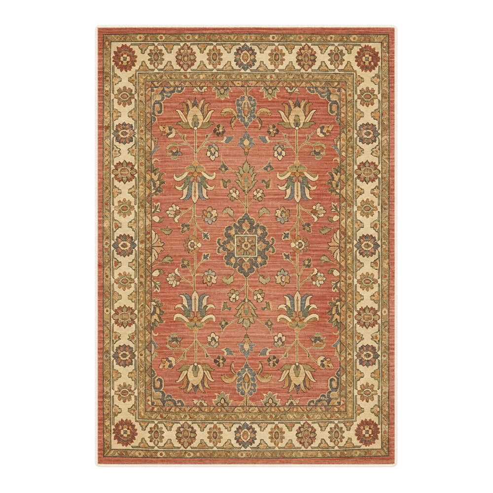 Soren Terracotta Red Warm Beige Rug