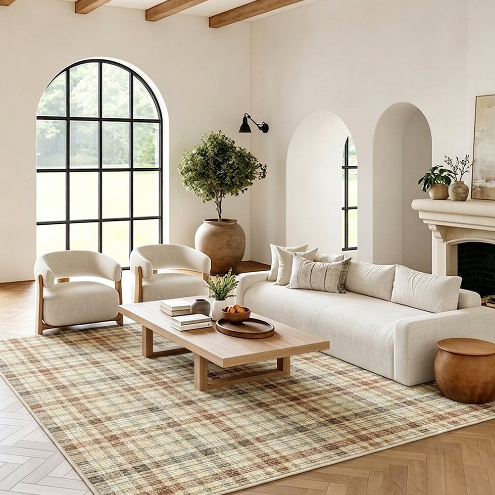 Haven Cream Base Muted Earth Rug