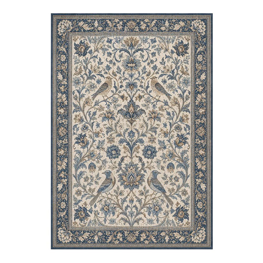 Liorienne Navy Blue Ivory Rug