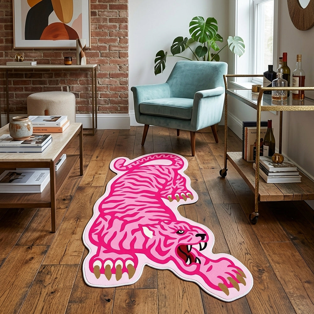 Karima Hot Pink Light Blush Rug
