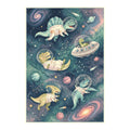 CosmoDino Deep Teal Lavender Rug