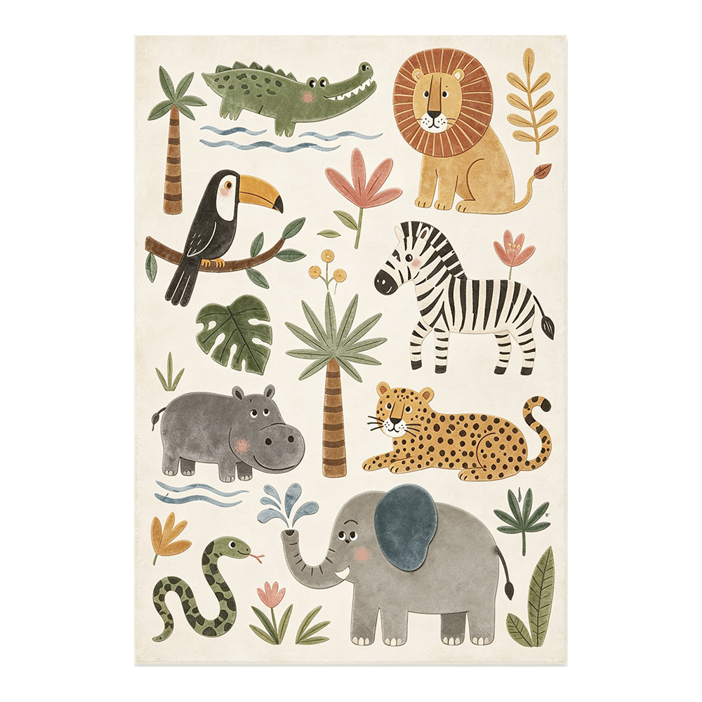 Khadija Cream Ivory Soft Sage Jungle Rug