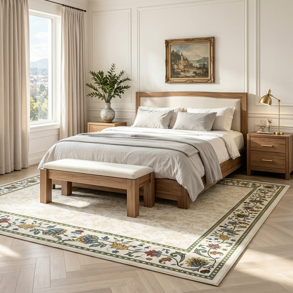 Elowenna Cream Ivory Multi Floral Rug