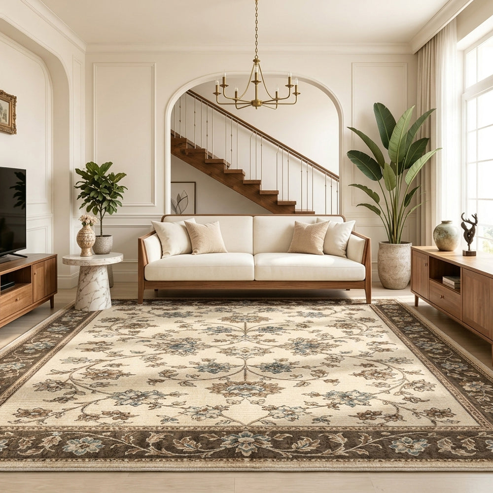 Vianna Chocolate Brown Ivory Rug