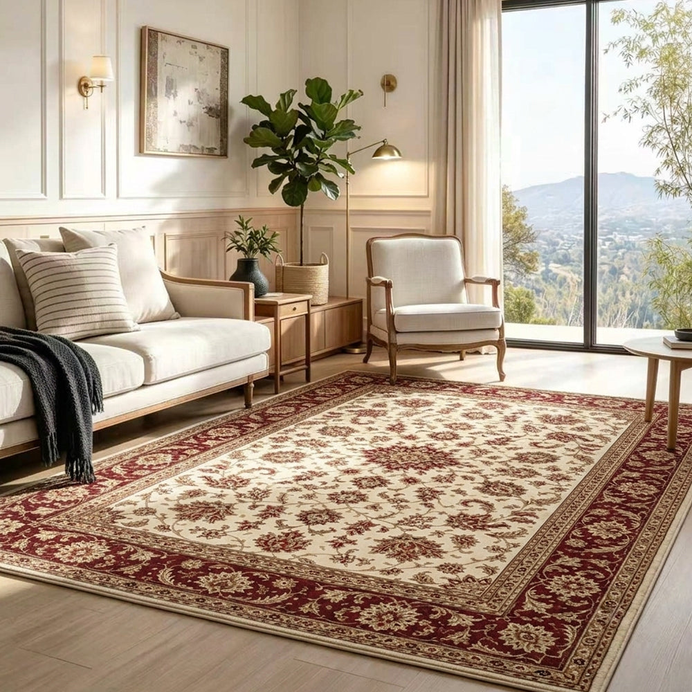 Rohana Burgundy Red Ivory Rug