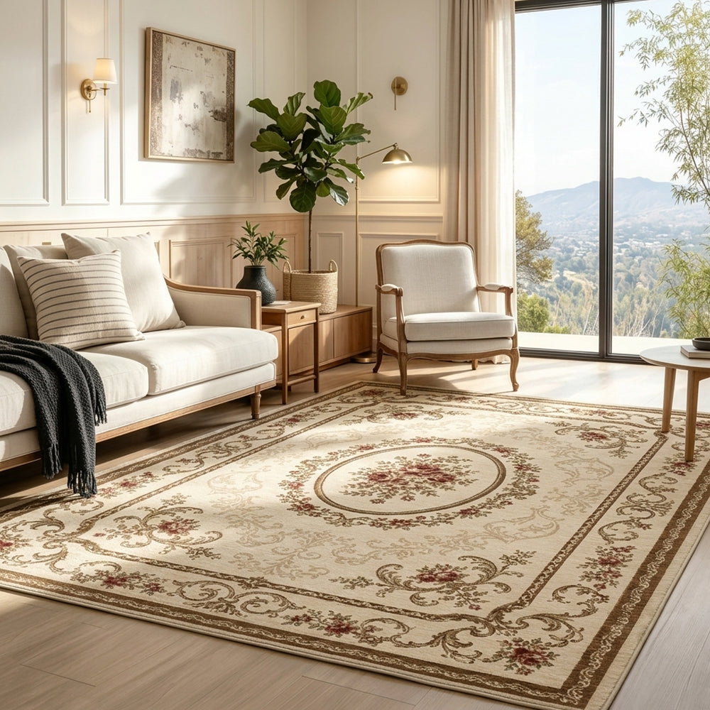 Seraphina Ivory Dusty Rose Rug