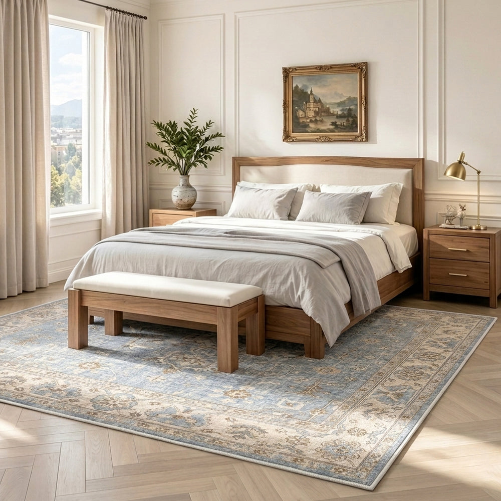 Nayra Light Blue Ivory Rug
