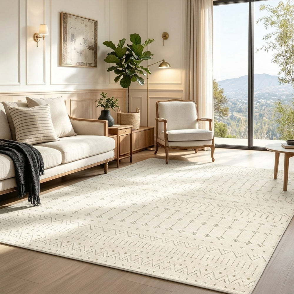 Kaelani Cream Ivory Taupe Rug