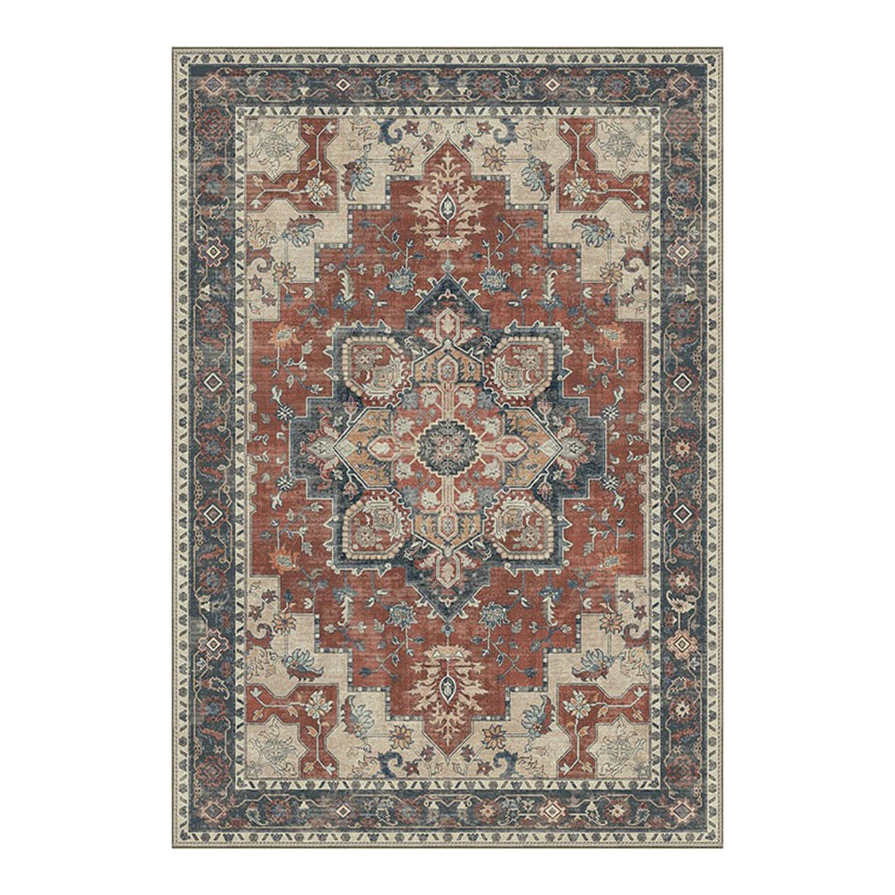 Vespera Rust Red Charcoal Rug