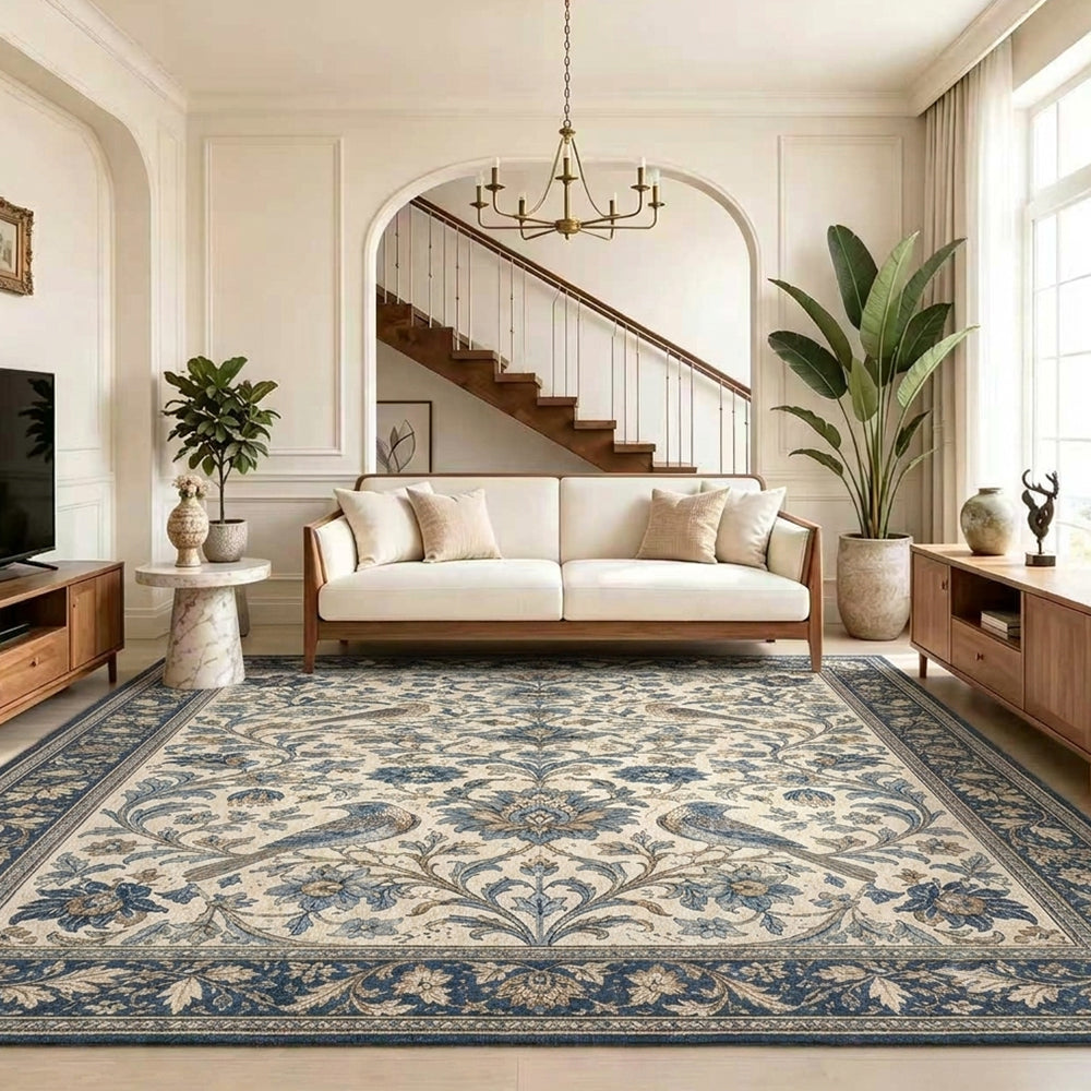 Liorienne Navy Blue Ivory Rug