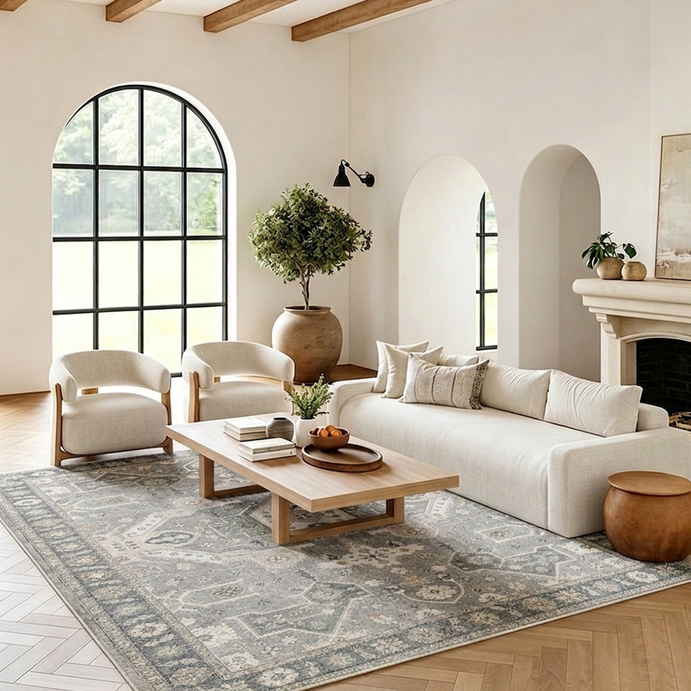 Serenah Ash Grey with Soft Sage Rug