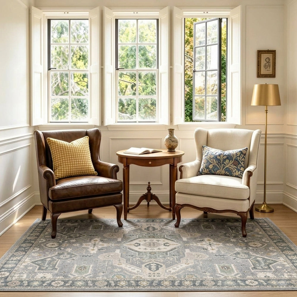 Serenah Ash Grey with Soft Sage Rug