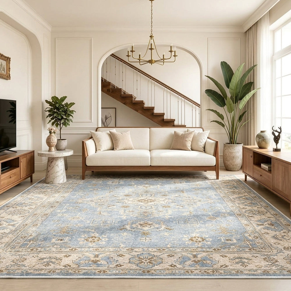 Nayra Light Blue Ivory Rug