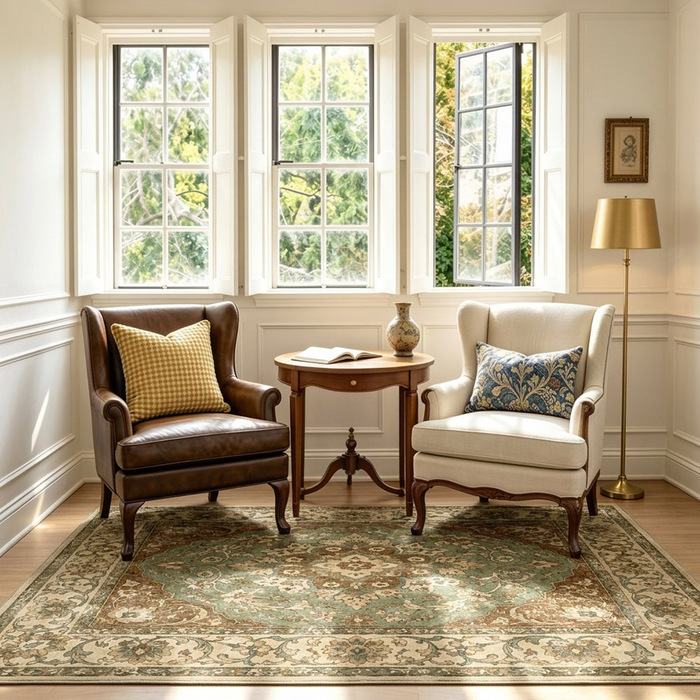 Celestia Sage Green Ivory Rug