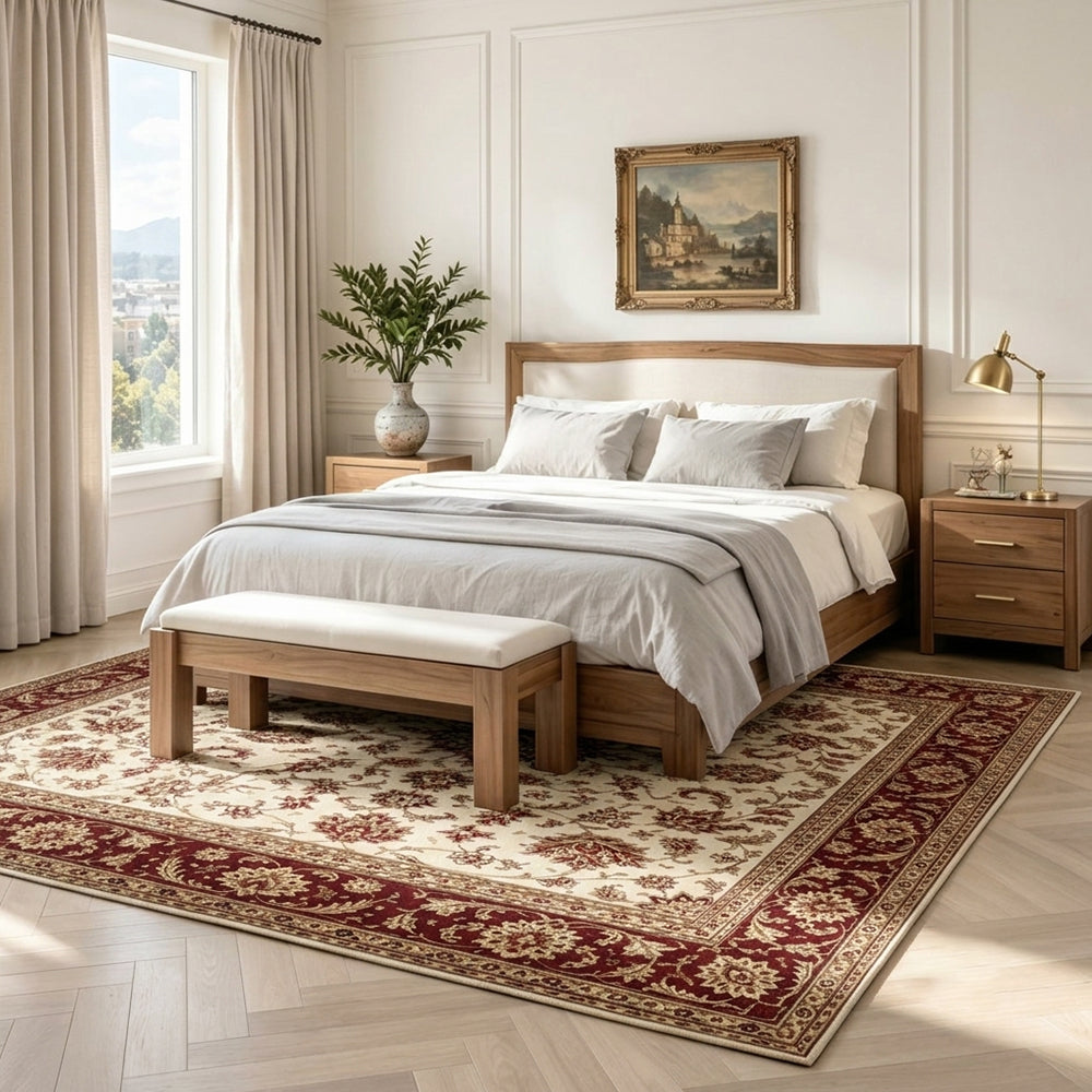 Rohana Burgundy Red Ivory Rug