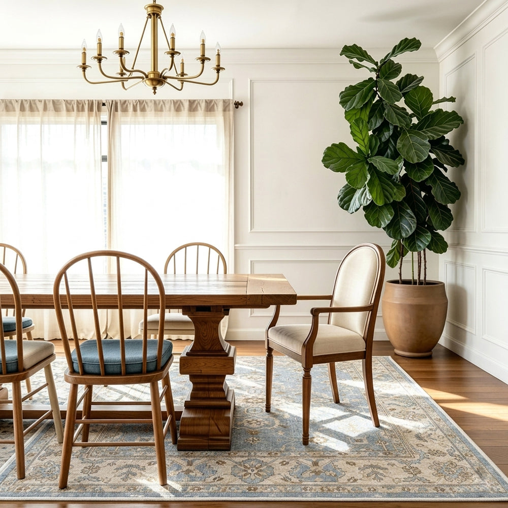 Nayra Light Blue Ivory Rug