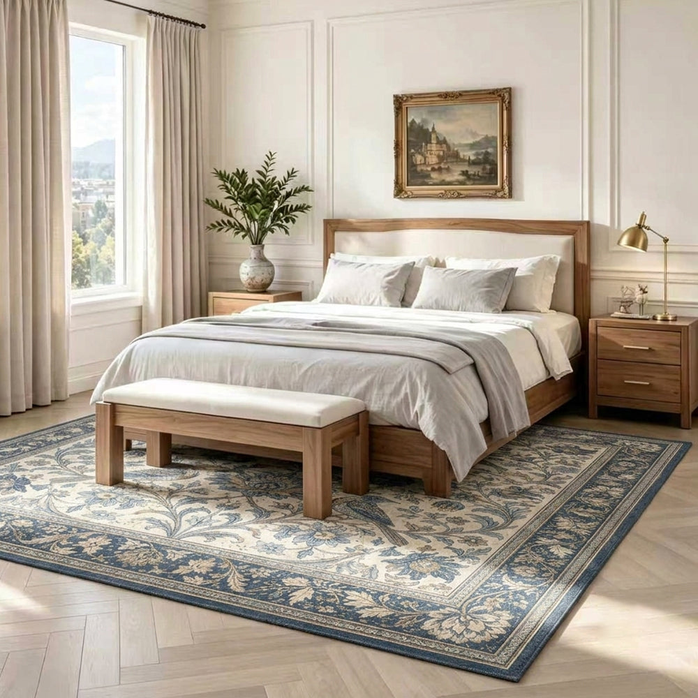 Liorienne Navy Blue Ivory Rug