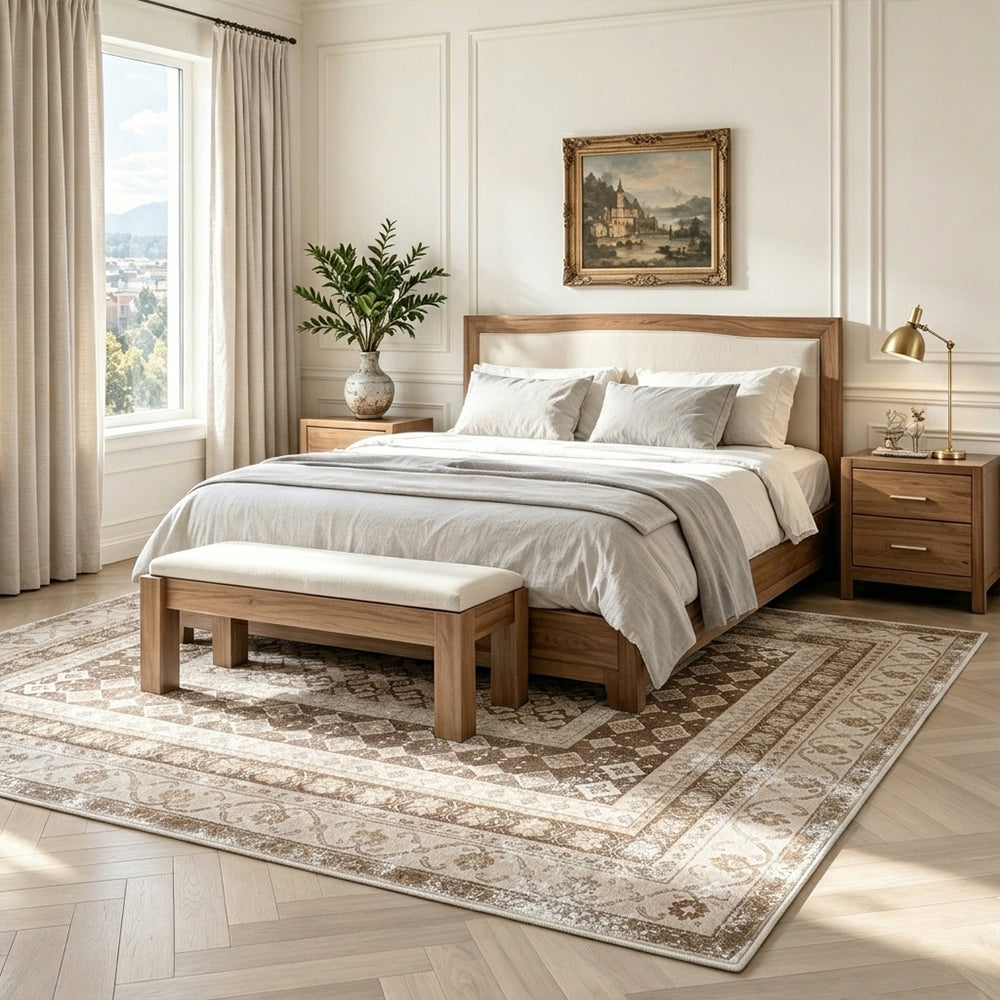 Talia Mocha Brown Ivory Rug