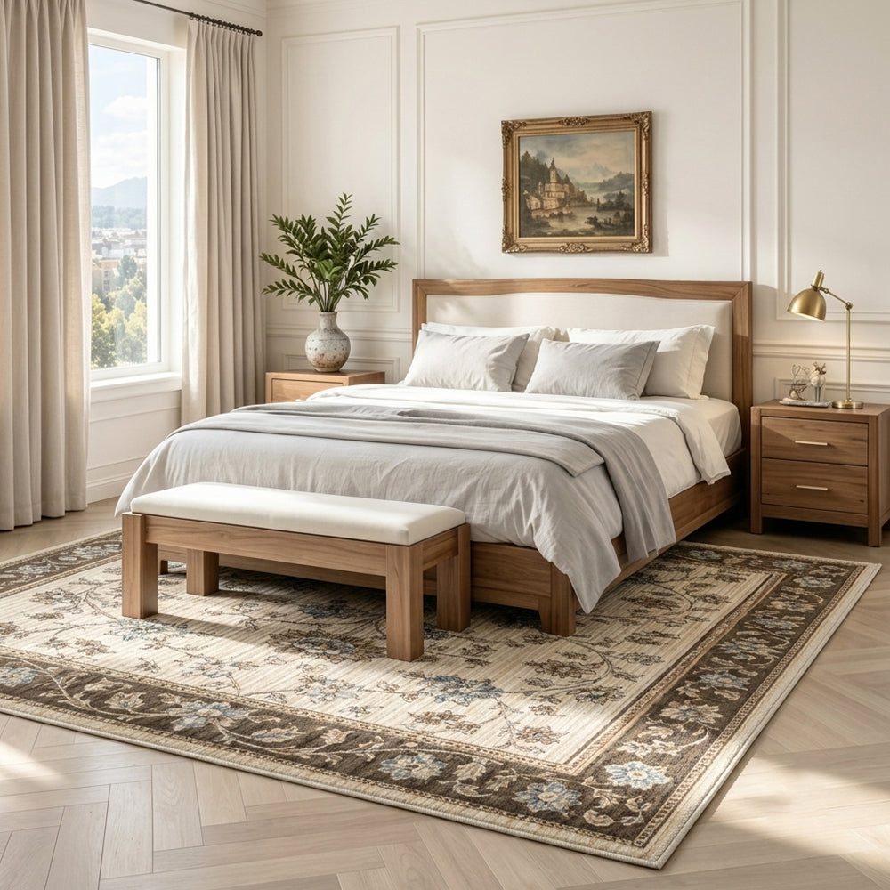 Vianna Chocolate Brown Ivory Rug