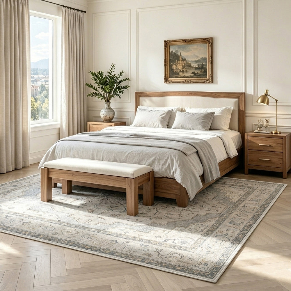 Clara Light Grey & Cream Rug