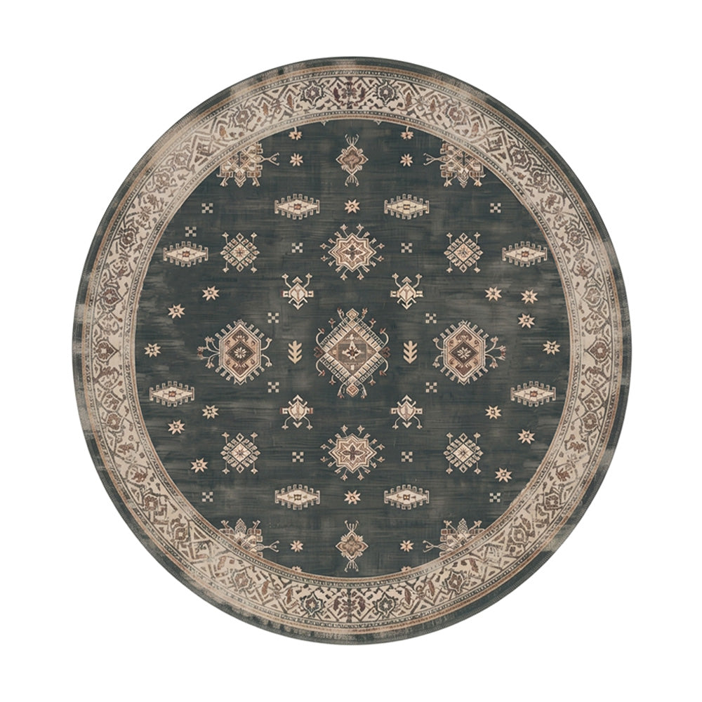 Kaelin Charcoal & Ivory Round Rug