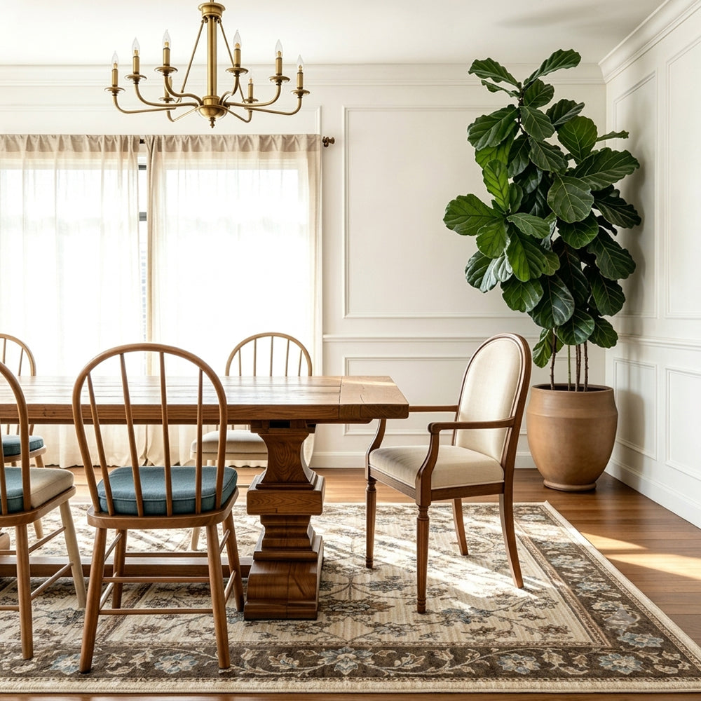 Vianna Chocolate Brown Ivory Rug