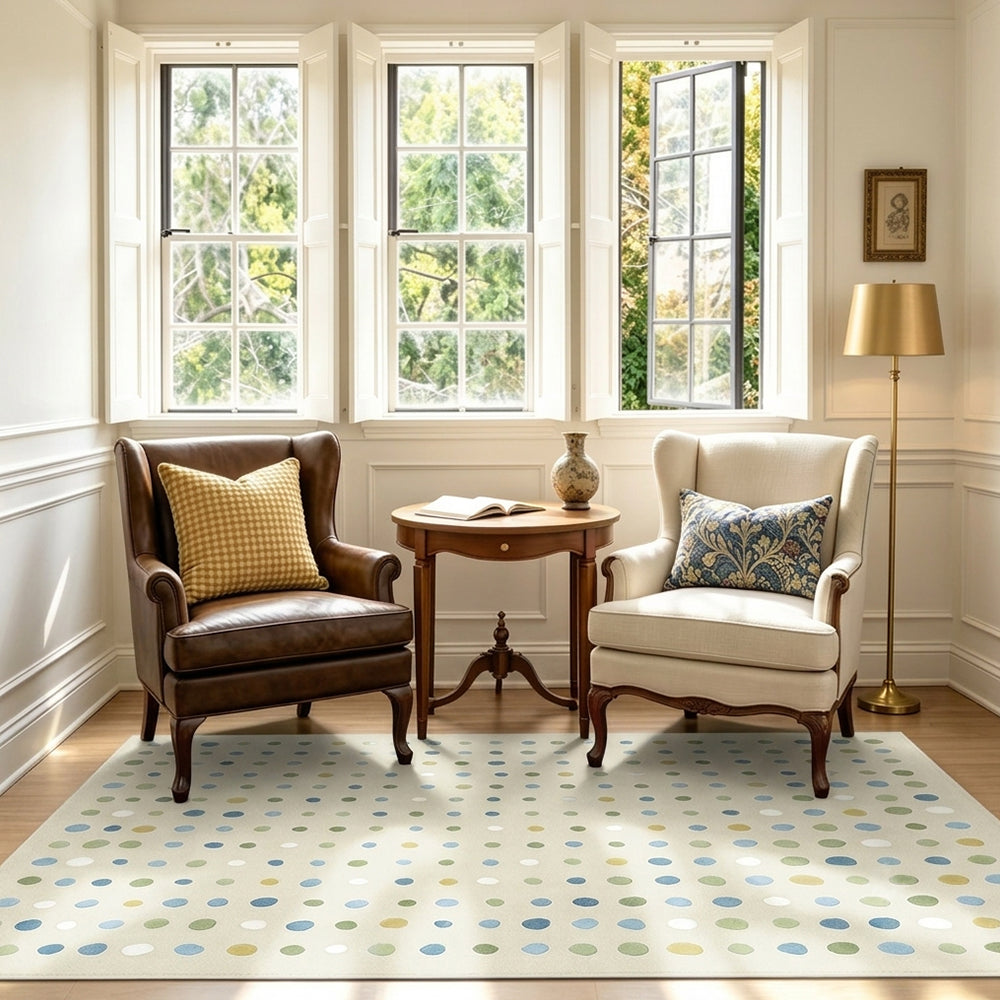Dotty Multi Dot Cream Ivory Rug