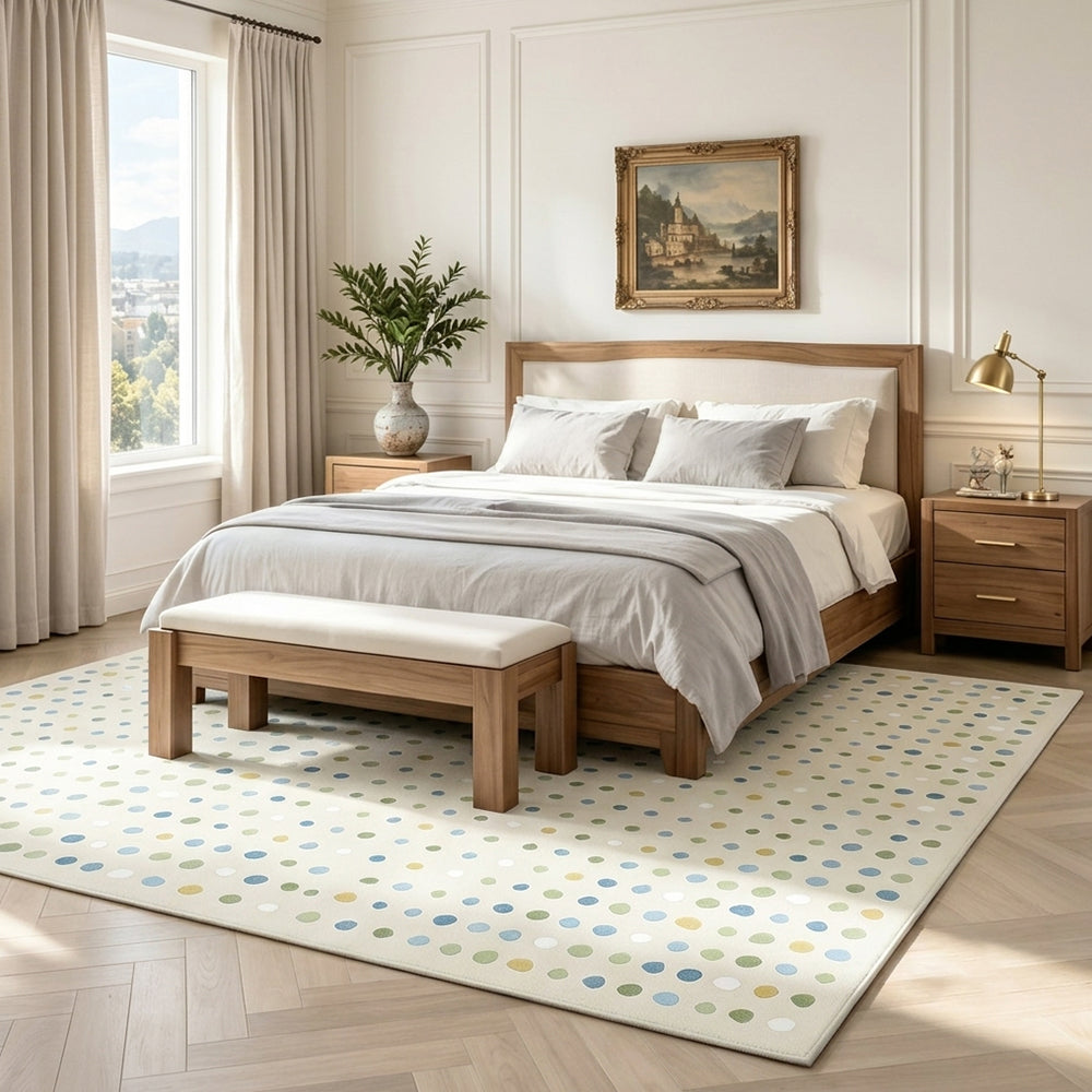 Dotty Multi Dot Cream Ivory Rug