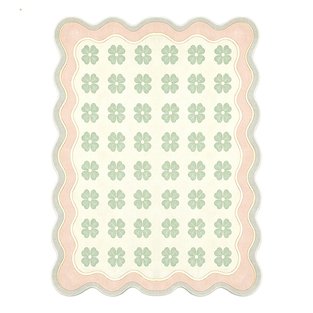 Ayra Soft Mint Cream Ivory Rug