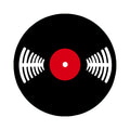 Amira Jet Black Bright Red Record Rug
