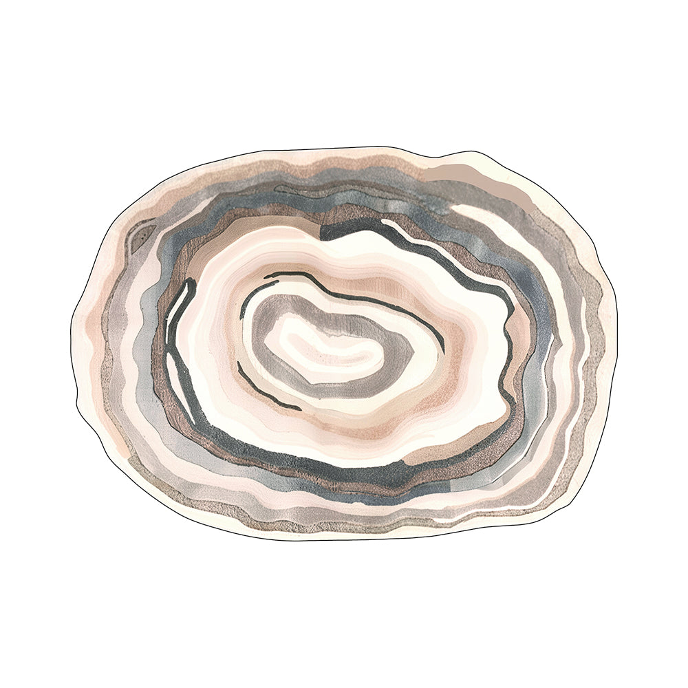 Aoi Multi Earth Watercolor Agate Slab Rug