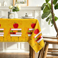 Back-to-School Apple Book Ruler Tablecloth