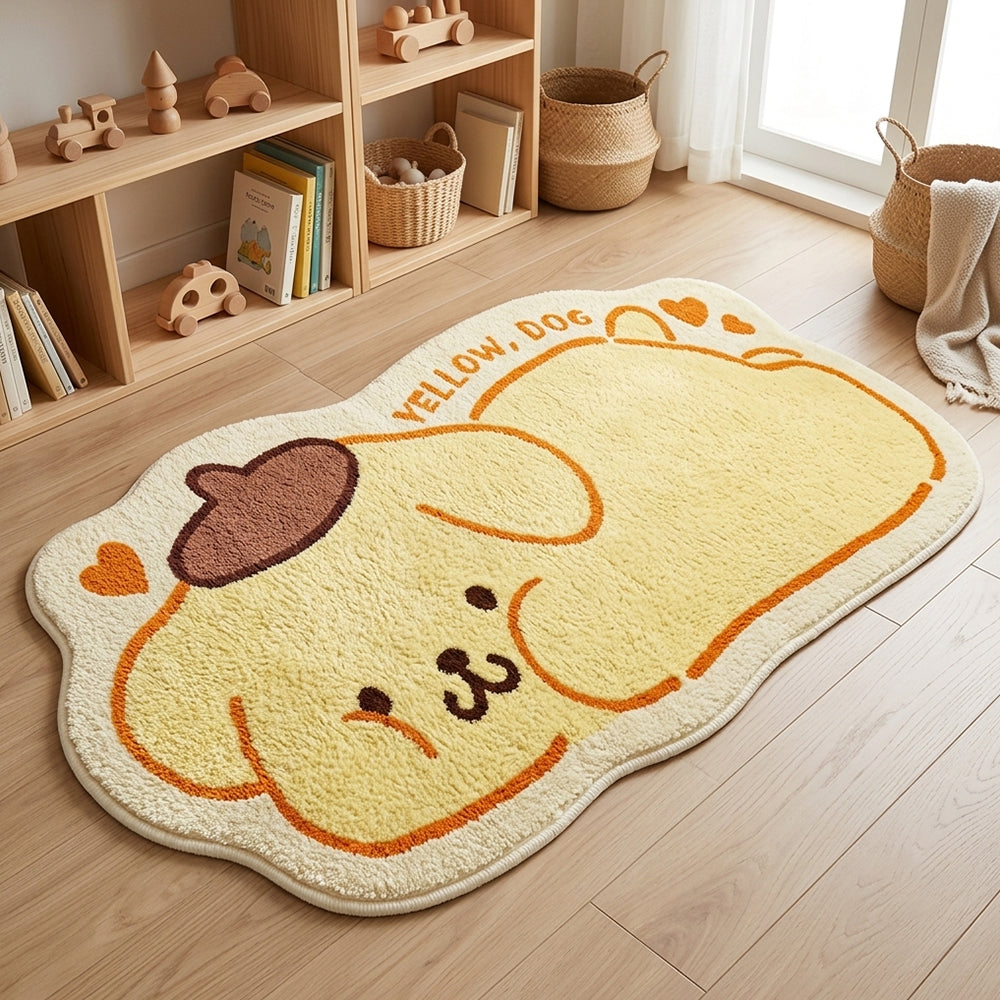 Bahar Pale Lemon Yellow Dog Rug