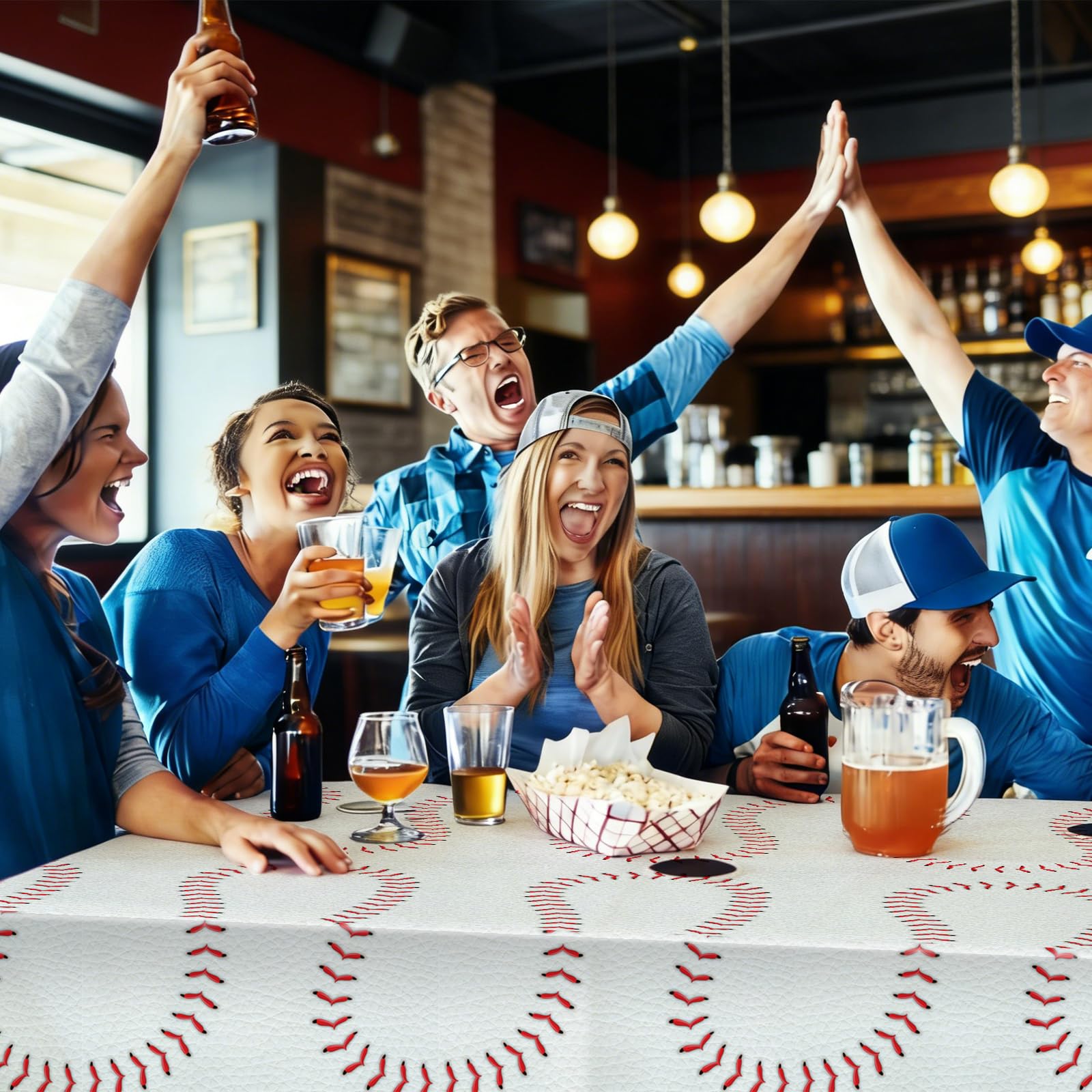 Baseball Stitch Sport Tablecloth