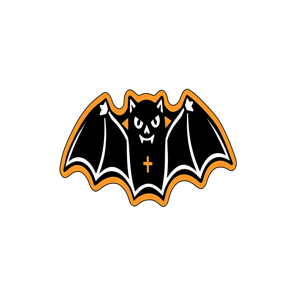 Bat Black Orange Rug