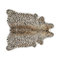 Beige Leopard Print Cowhide Rug