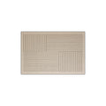 Beige Block Vertical Horizontal Line Coil Bath Mat