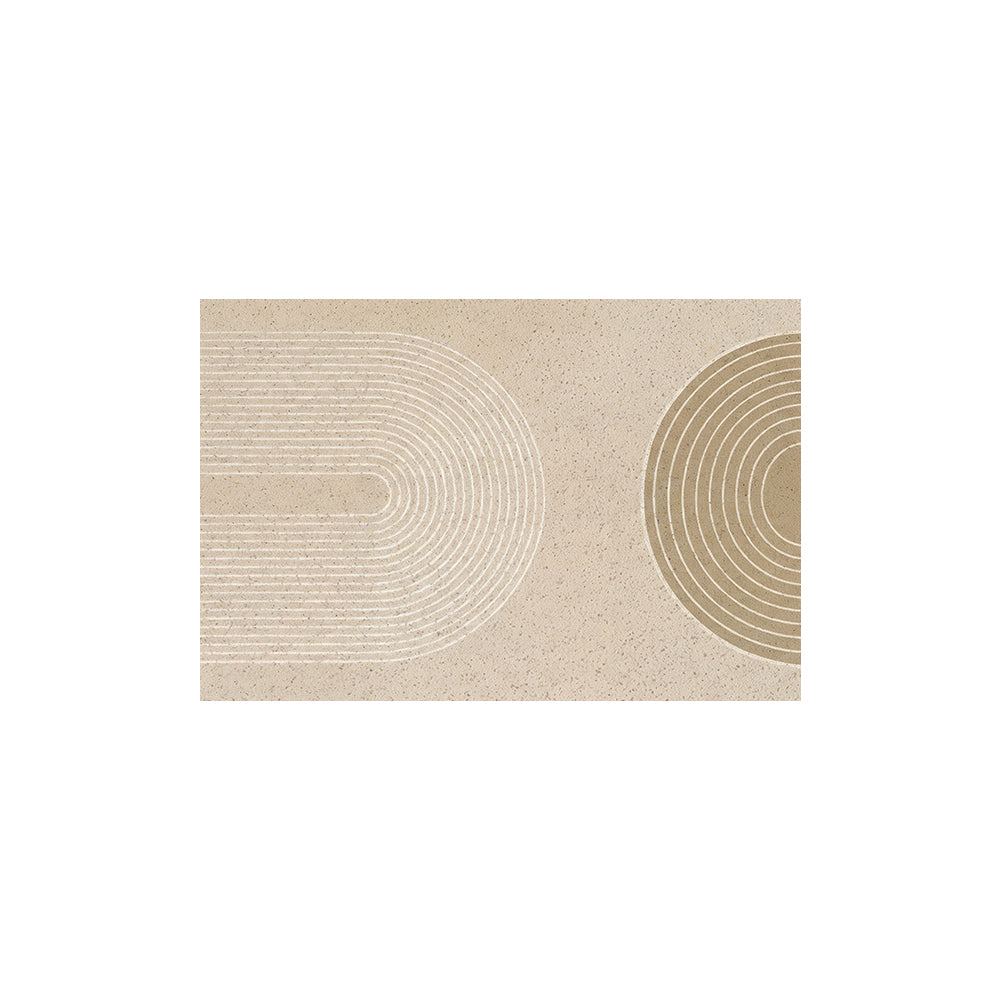 Beige Speckle Dual Arch Line Coil Bath Mat