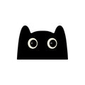 Black Cute Cartoon Cat Diatomite Bath Mat