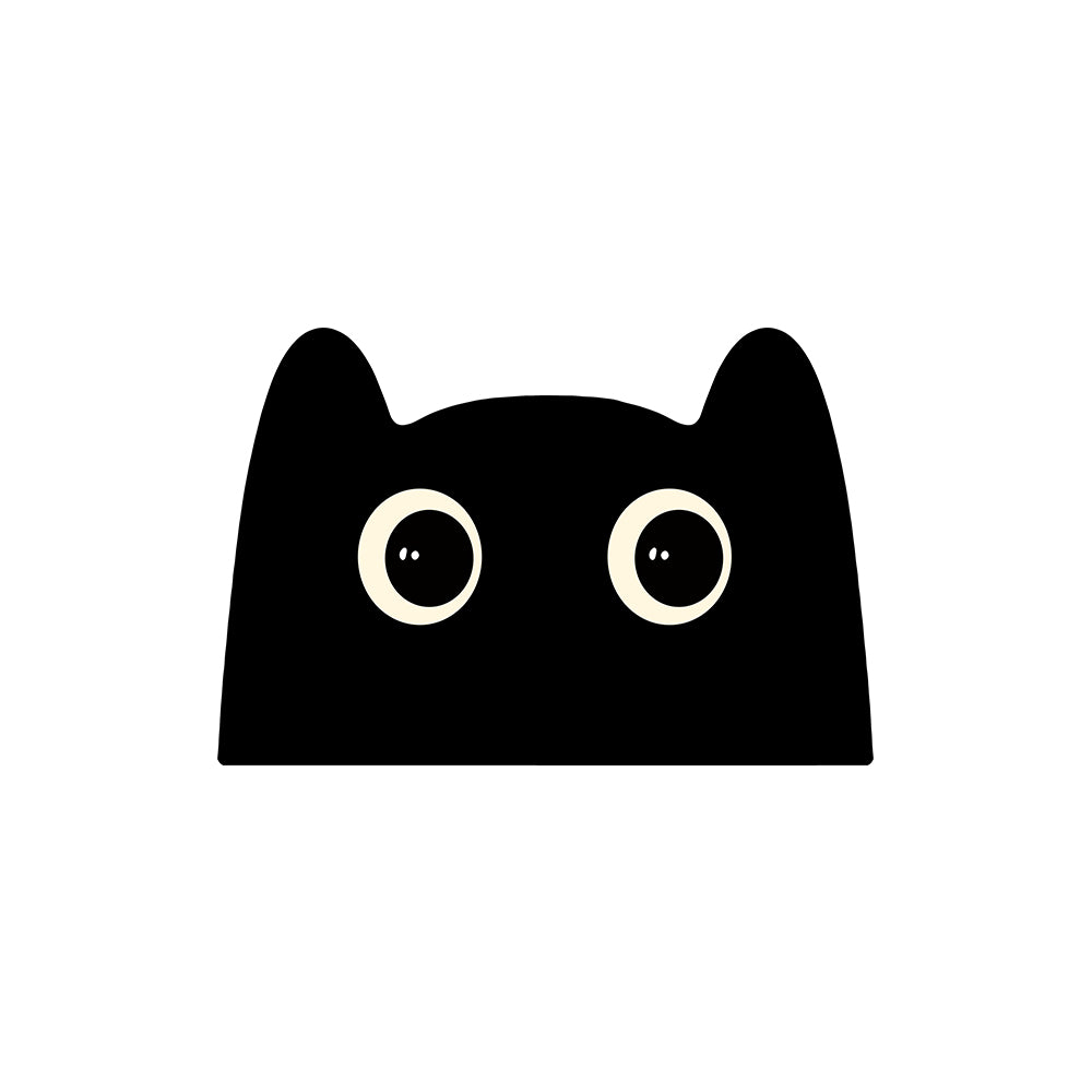 Black Cute Cartoon Cat Diatomite Bath Mat
