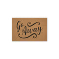 Black Funny Cursive Go Away Coil Entrance Mat