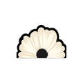 Black Outline White Flower Diatomite Bath Mat