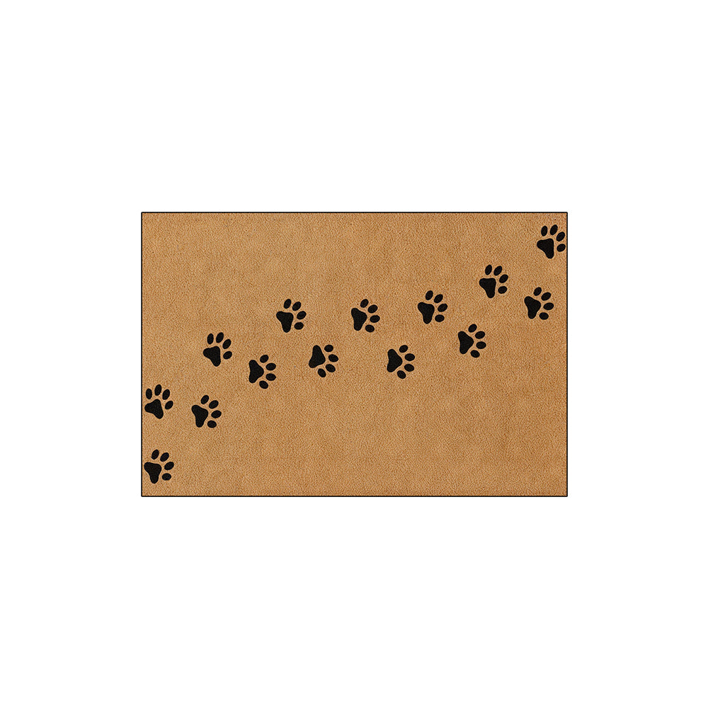 Black Puppy Paw Prints Coil Entrance Mat