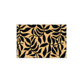 Black Silhouette Leaf Warm Yellow  Coil Entrance Mat