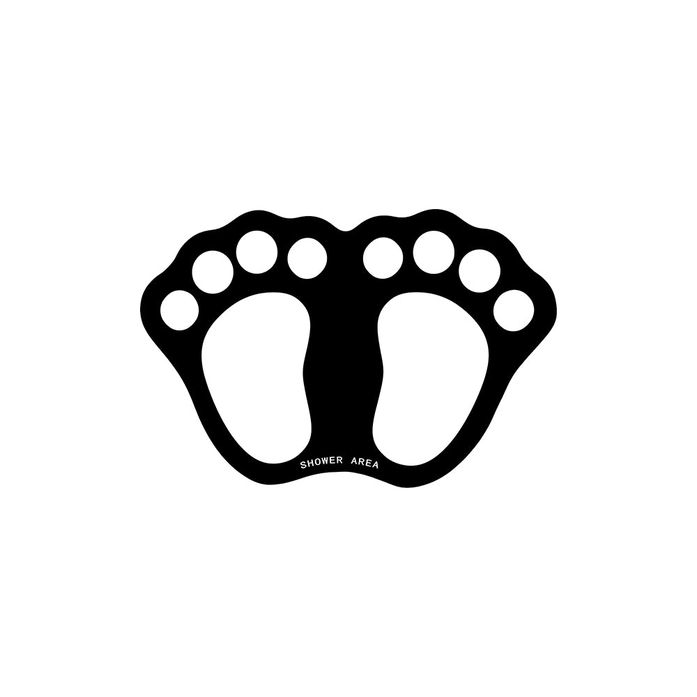 Black White Cartoon Foot Diatomite Bath Mat