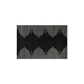 Black White Vertical Stripe Coil Entrance Mat